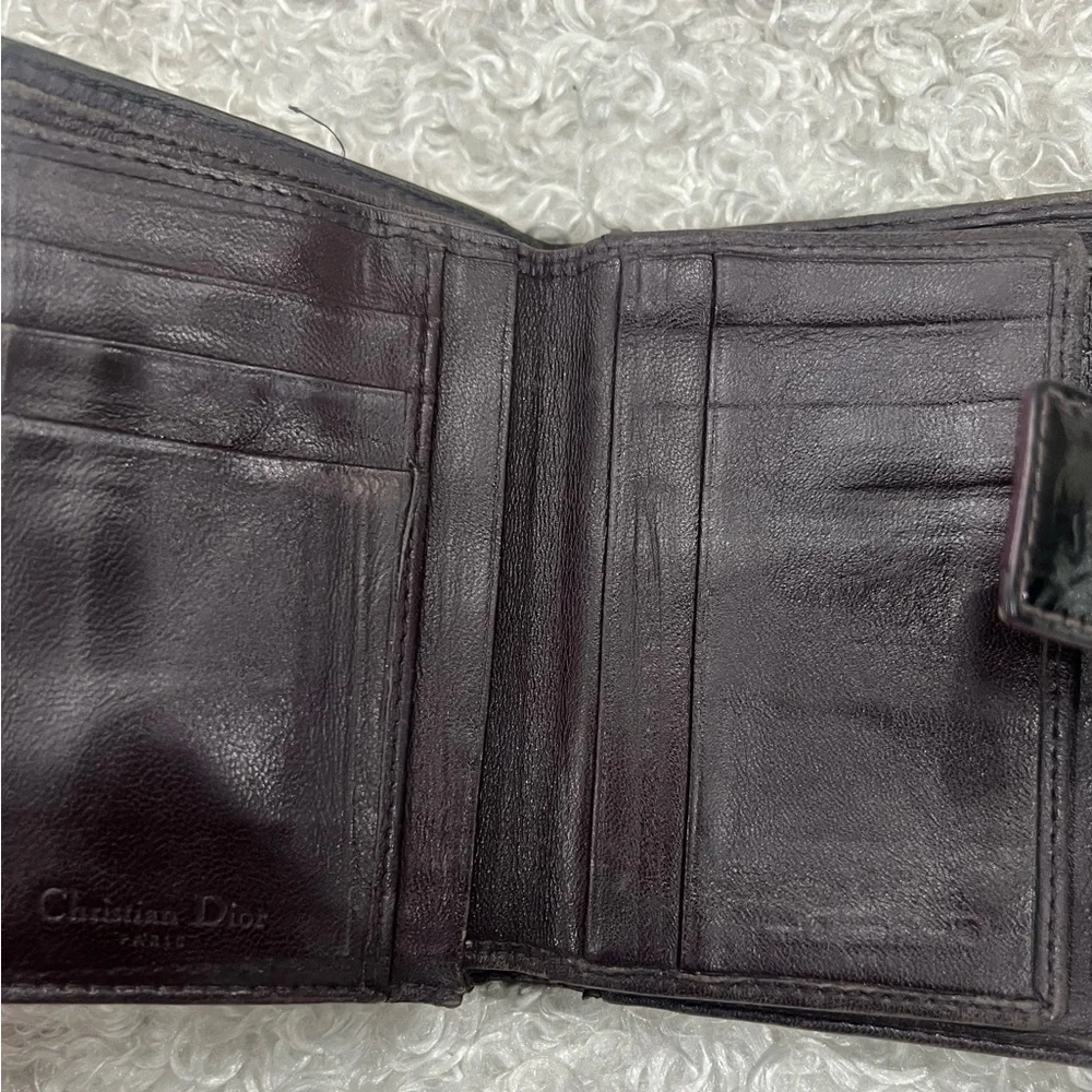 Christian Dior Black Patent Leather Wallet
